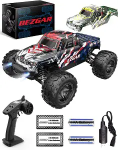 BEZGAR HM161 Hobby Grade 1_16 Scale Remote Control Truck, 4WD High Speed 40+ Kmh All Terrains Electric Toy Off Road RC Vehicle Car Crawler